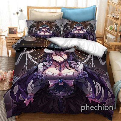 phechion Anime Overlord 3D Print Bedding Set Duvet Covers Pillowcases One Piece Comforter Bedding Sets Bedclothes 9 - Overlord Shop