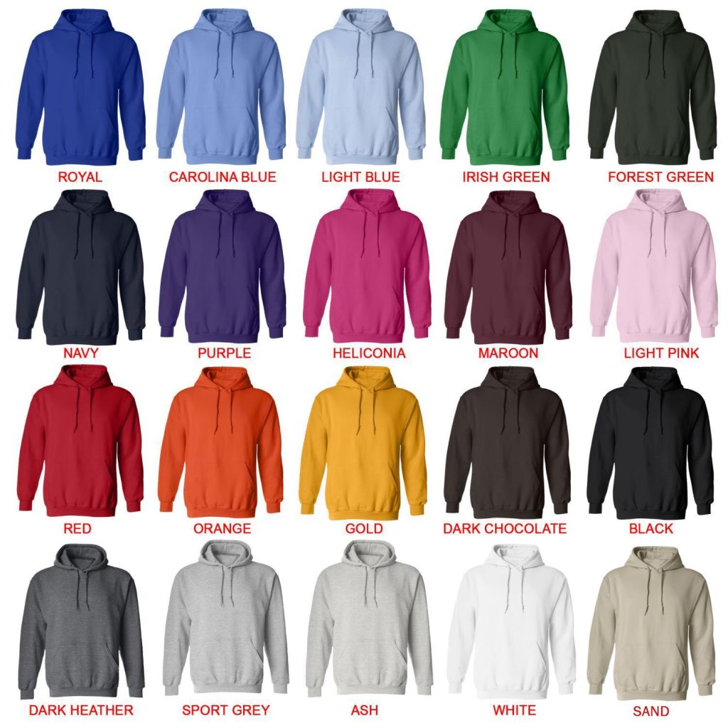 hoodie color chart - Overlord Shop